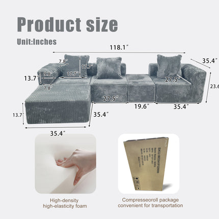 LUX-HQ Modular Foam Sofa System (L3)
